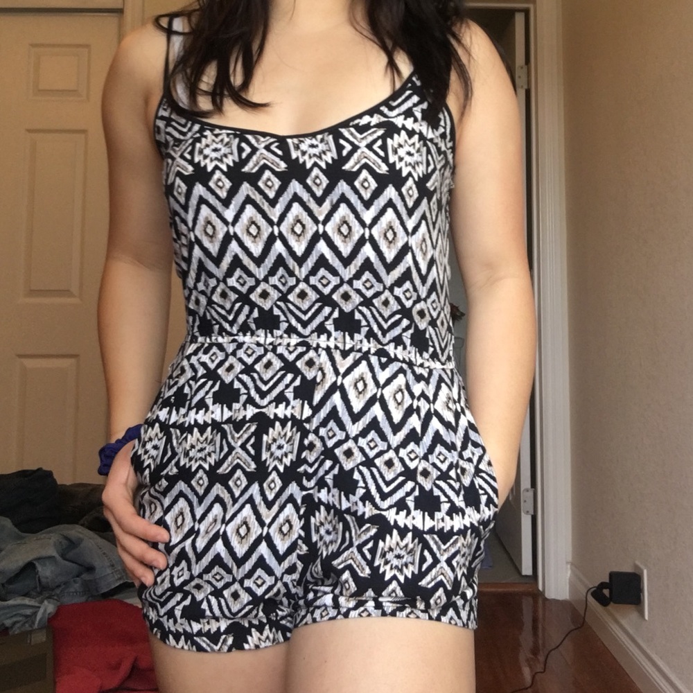 Tribal print romper
